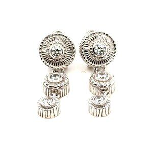 Judith Ripka 925 Cz Dangle Earrings